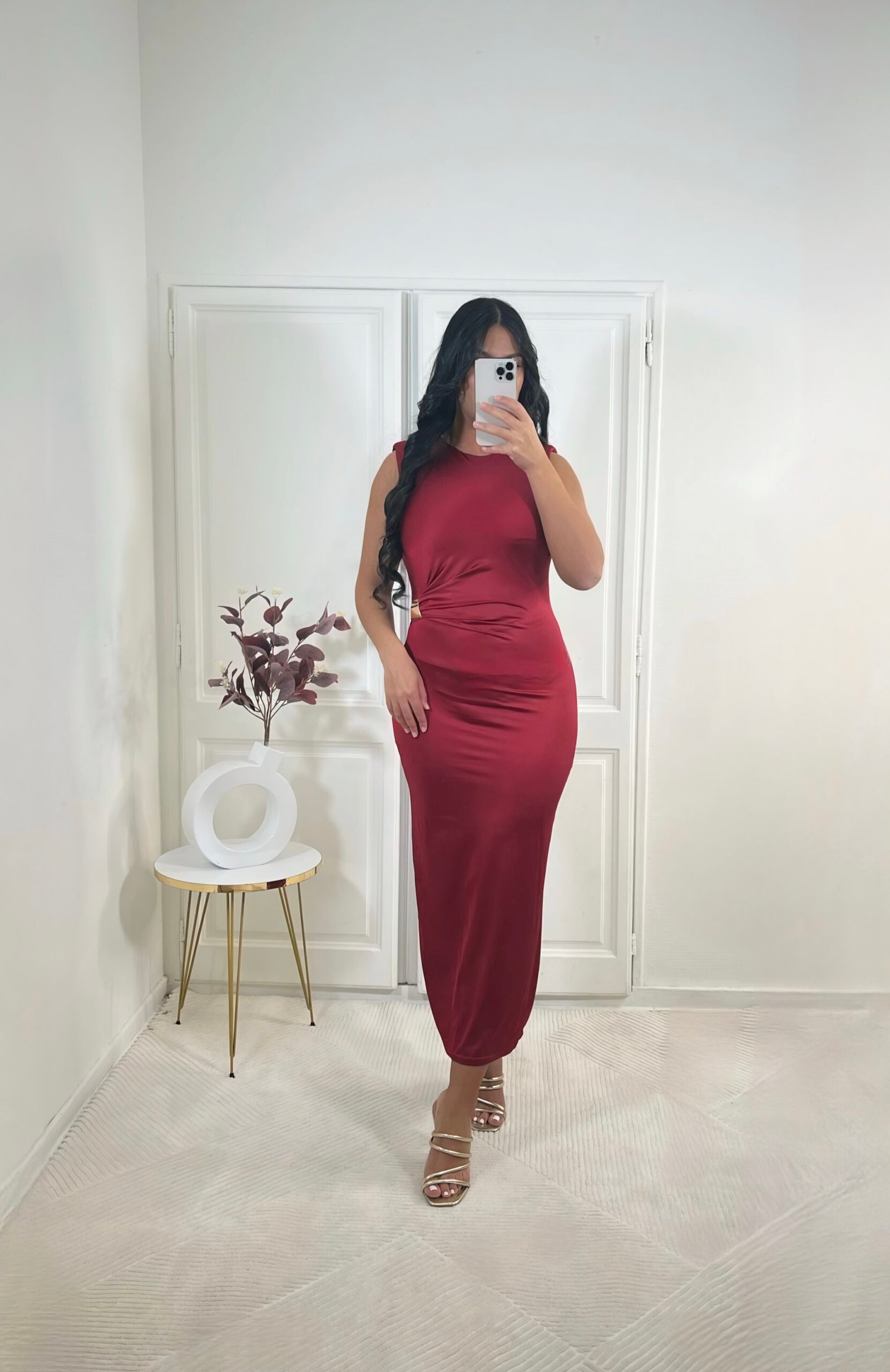 Robe épaulette SANA Rouge – Image 2